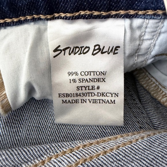 Studio Blue Seamed Utility Ankle Jeans Women 26 Dark Canyon NWT - Picture 6 of 7